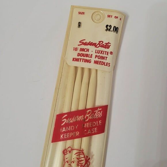 Set of 4 Susan Bates 10" Luxite Double Point Knitting Needles Size 9 - Picture 2 of 3